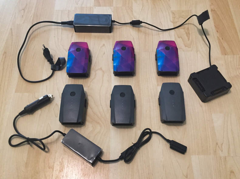 7275 DJI Mavic 6 Akkus und 2 Ladegeräte