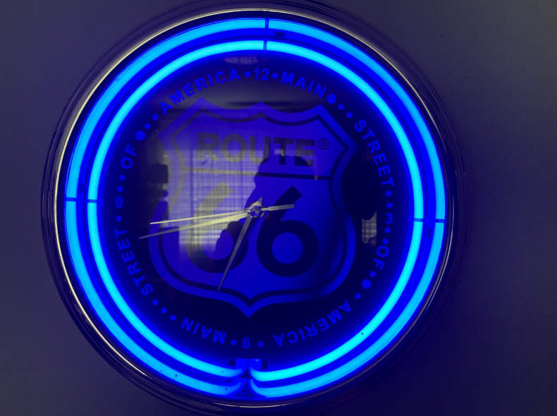 17714 Route 66 Neon licht blau