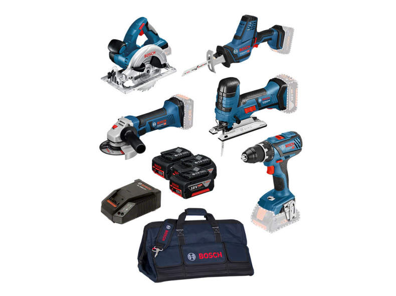21753 Bosch 5-Tool-Set GSR/GST/GKS/GSA/GW
