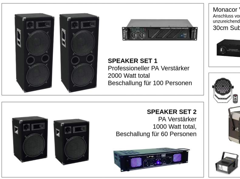26846 Party PA Anlage + Effekte Set 1