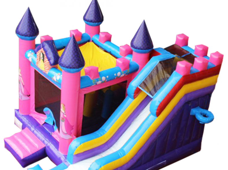 29472 Hüpfburg Prinzessin 6x5m mit Rutsch