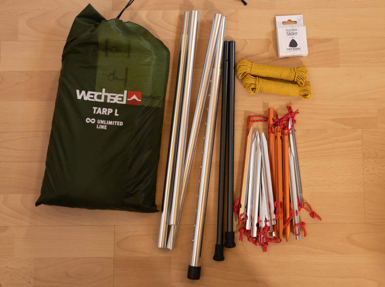 30894 Tarp 17.4m², Zeltstangen, Schnur