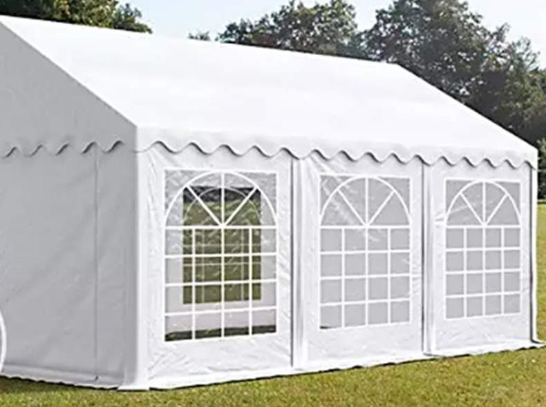 32144 4X6m Partyzelt PVC Plane weiss