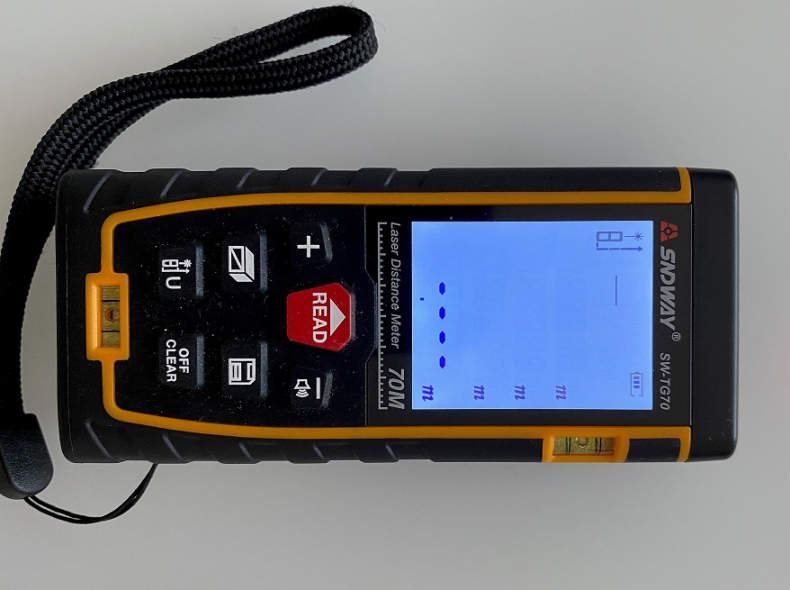 33446 Lasermeter Entfernung messen b. 70m